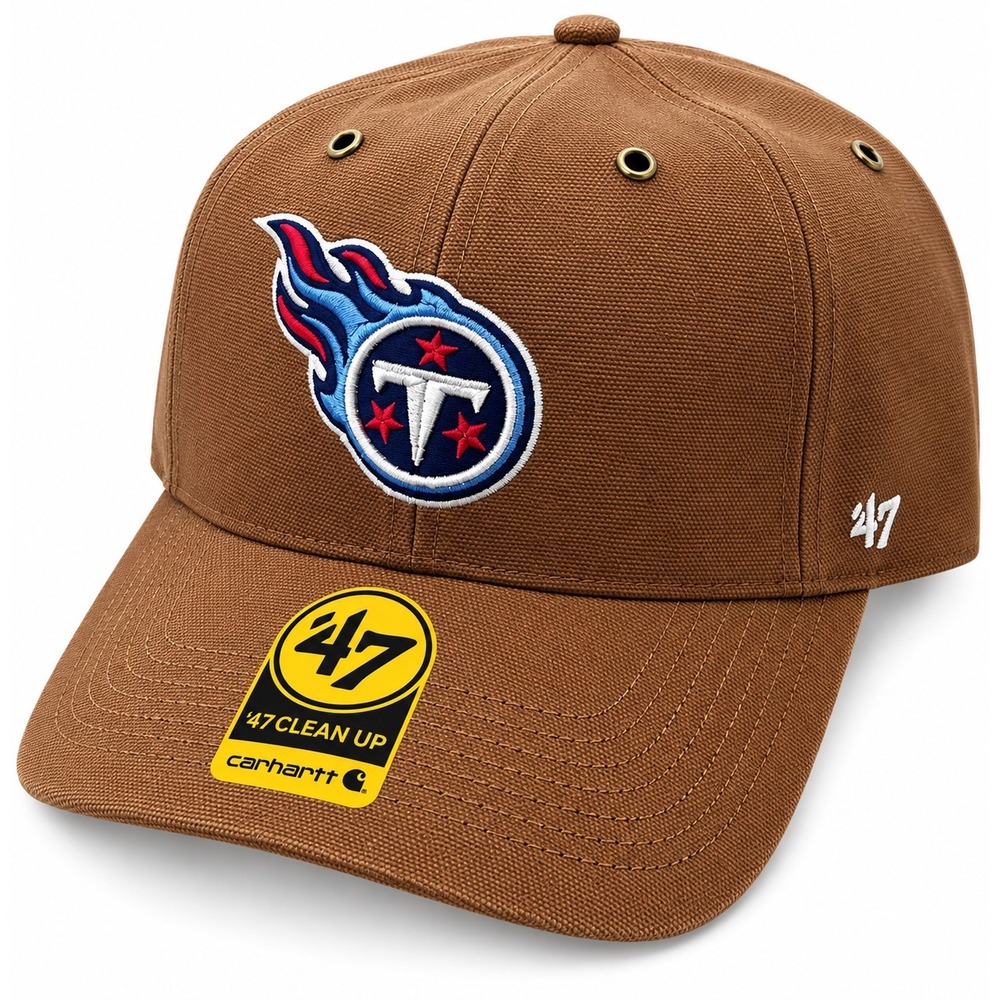 Tennessee Titans 47 Brand Carhartt Clean Up Hat Brown Duck Cloth Adjustable Cap